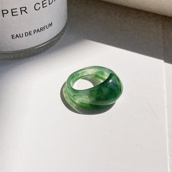 Wholesale resin vintage ring JDC-RS-F072 Rings 韩之尚 green Wholesale Jewelry JoyasDeChina Joyas De China