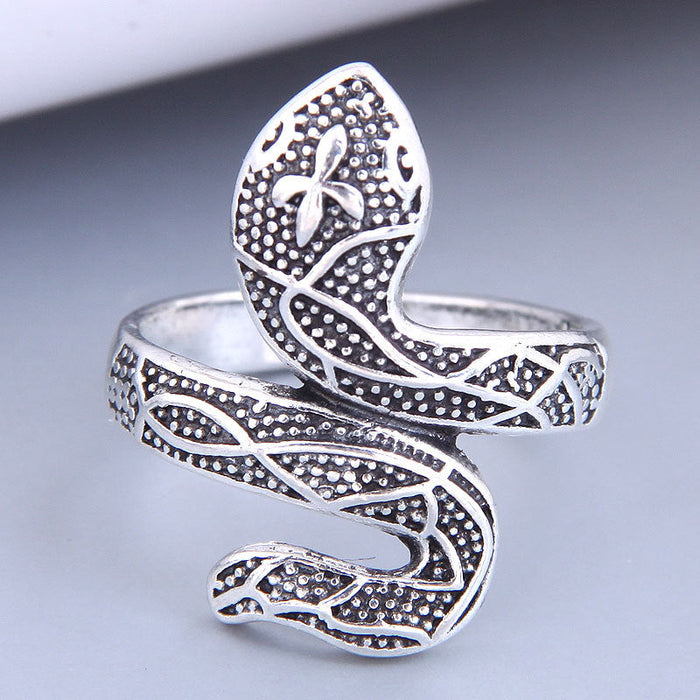Wholesale retro auspicious snake temperament ring JDC-RS-WY110 Rings JoyasDeChina 3# Wholesale Jewelry JoyasDeChina Joyas De China
