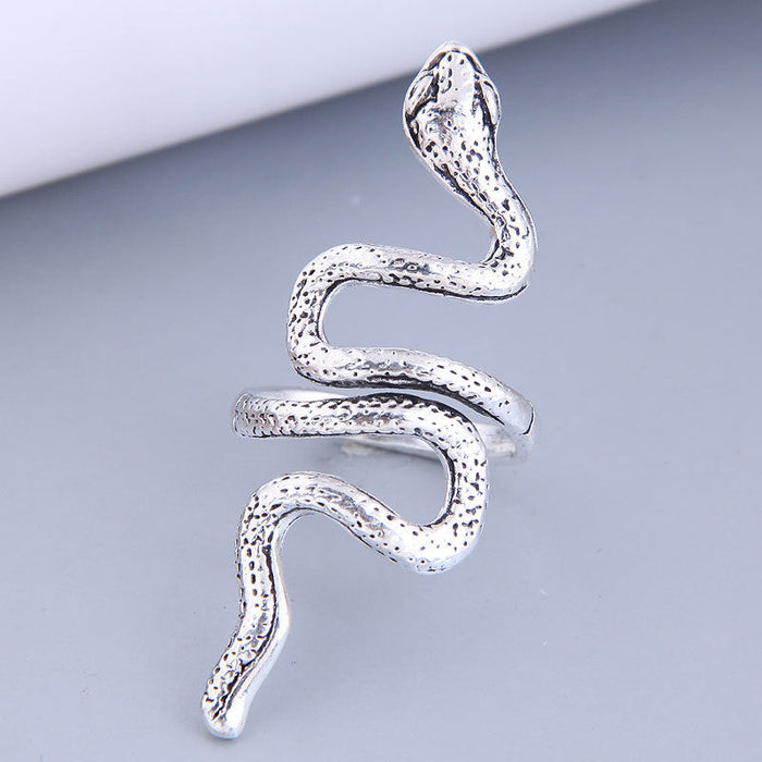 Wholesale retro auspicious snake temperament ring JDC-RS-WY110 Rings JoyasDeChina 5# Wholesale Jewelry JoyasDeChina Joyas De China