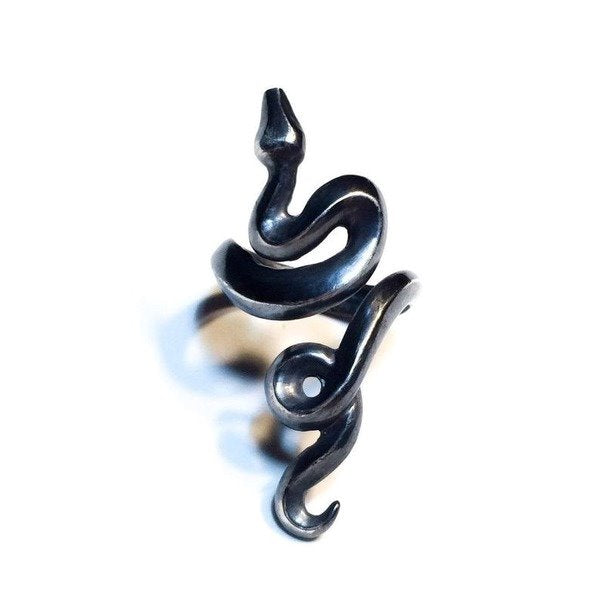 Wholesale Retro Black Snake Shaped Alloy Rings JDC-RS-WN-074 Rings 薇妮 Wholesale Jewelry JoyasDeChina Joyas De China