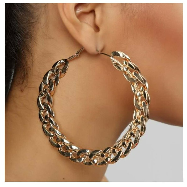 Wholesale retro geometric round metal hoop earrings JDC-ES-GSTC022 Earrings JoyasDeChina Wholesale Jewelry JoyasDeChina Joyas De China