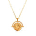 Wholesale retro metal round brand pendant alloy necklaces JDC-NE-A071 Necklaces 妙雅 Wholesale Jewelry JoyasDeChina Joyas De China