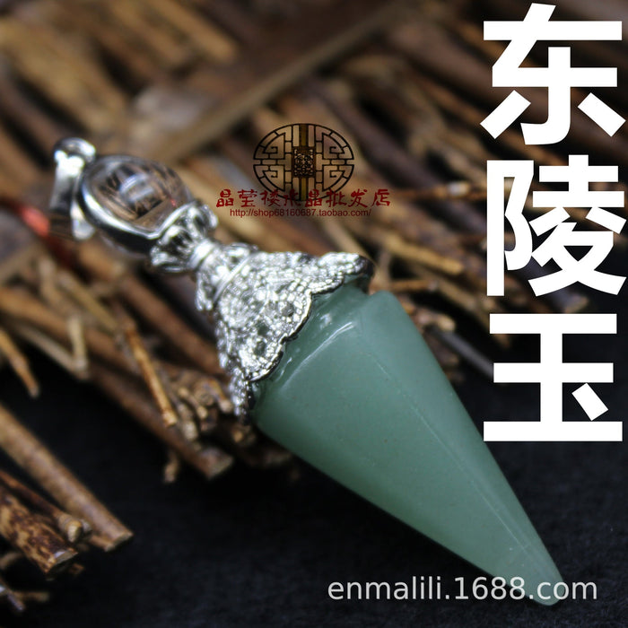 Wholesale retro palace style pendulum hexagonal column pendant jewelry JDC-CS-Jinshe002 charms 金蛇 aventurine jade purity Wholesale Jewelry JoyasDeChina Joyas De China