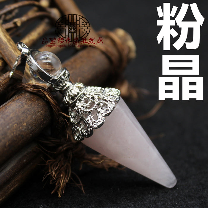 Wholesale retro palace style pendulum hexagonal column pendant jewelry JDC-CS-Jinshe002 charms 金蛇 Pink crystal purity Wholesale Jewelry JoyasDeChina Joyas De China