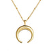Wholesale retro simple crescent Necklace JDC-NE-A414 NECKLACE JoyasDeChina 01 gold 6578 Wholesale Jewelry JoyasDeChina Joyas De China