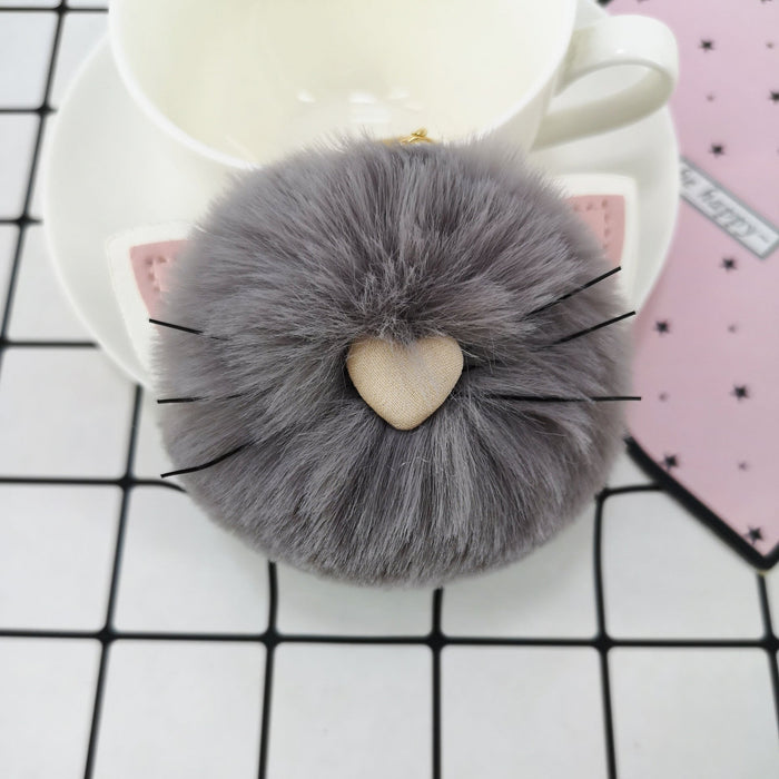 Wholesale rex rabbit fur cat keychain MOQ≥10 JDC-KC-YZ012 Keychains 永泽 3 minimum 10 pieces for wholesale Wholesale Jewelry JoyasDeChina Joyas De China