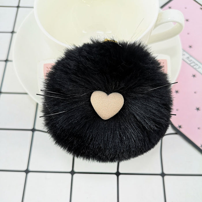 Wholesale rex rabbit fur cat keychain MOQ≥10 JDC-KC-YZ012 Keychains 永泽 4 minimum 10 pieces for wholesale Wholesale Jewelry JoyasDeChina Joyas De China