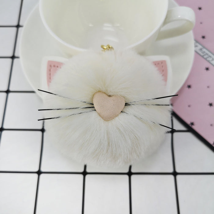 Wholesale rex rabbit fur cat keychain MOQ≥10 JDC-KC-YZ012 Keychains 永泽 6 minimum 10 pieces for wholesale Wholesale Jewelry JoyasDeChina Joyas De China