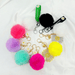 Wholesale rex rabbit hair daisies keychain MOQ≥10 JDC-KC-YZ014 Keychains 永泽 Wholesale Jewelry JoyasDeChina Joyas De China