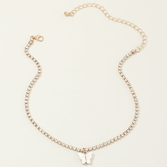 Wholesale Rhinestone Alloy Butterfly Bracelet Tennis Chain JDC-BT-NZ036 Bracelet 奈珠 Wholesale Jewelry JoyasDeChina Joyas De China