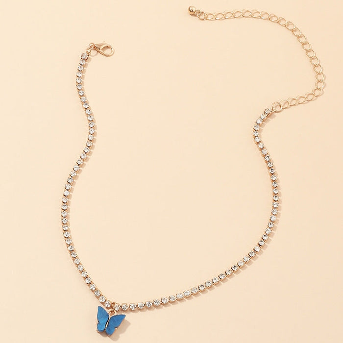 Wholesale Rhinestone Alloy Butterfly Bracelet Tennis Chain JDC-BT-NZ036 Bracelet 奈珠 Wholesale Jewelry JoyasDeChina Joyas De China