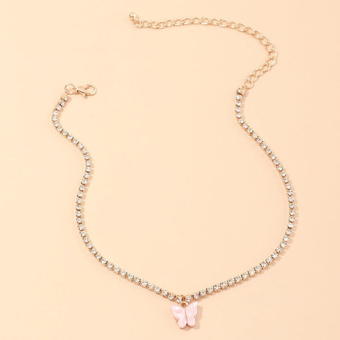 Wholesale Rhinestone Alloy Butterfly Bracelet Tennis Chain JDC-BT-NZ036 Bracelet 奈珠 Wholesale Jewelry JoyasDeChina Joyas De China