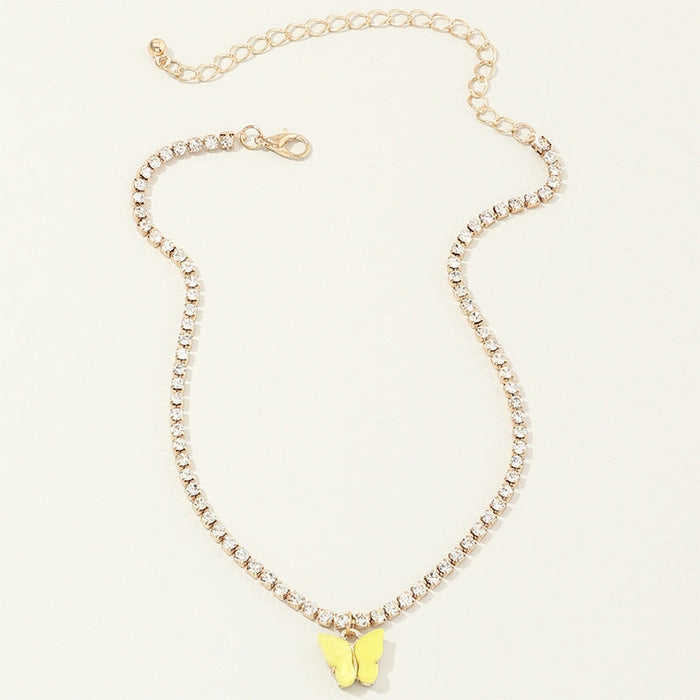 Wholesale Rhinestone Alloy Butterfly Bracelet Tennis Chain JDC-BT-NZ036 Bracelet 奈珠 Wholesale Jewelry JoyasDeChina Joyas De China