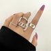 Wholesale Rhinestone Alloy Butterfly Ring Set JDC-RS-F102 Rings 韩之尚 Wholesale Jewelry JoyasDeChina Joyas De China