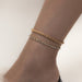 Wholesale Rhinestone Alloy Claw Chain Chain Anklet JDC-AS-DN002 anklets 道妮 Wholesale Jewelry JoyasDeChina Joyas De China