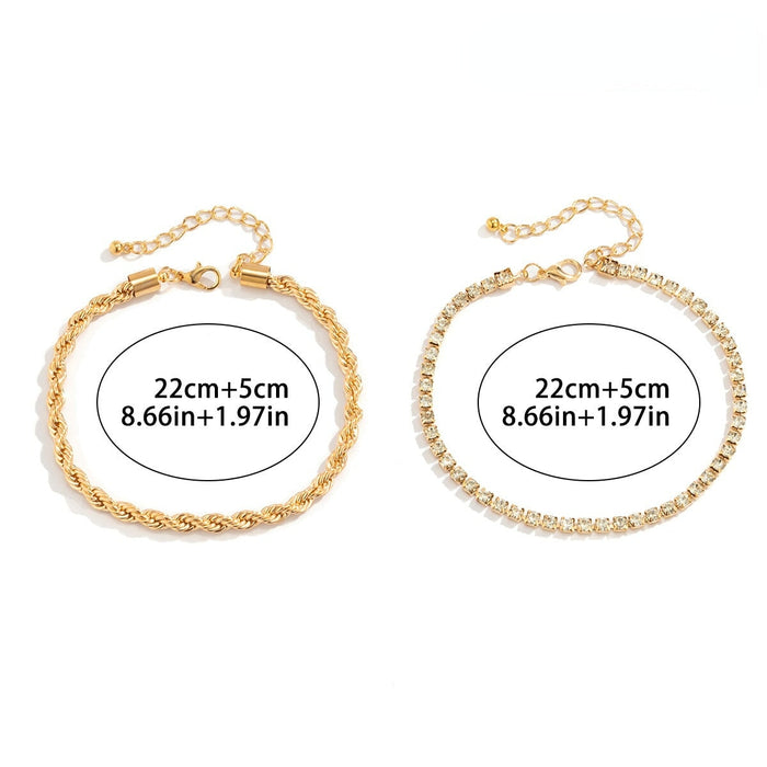 Wholesale Rhinestone Alloy Claw Chain Chain Anklet JDC-AS-DN002 anklets 道妮 Wholesale Jewelry JoyasDeChina Joyas De China