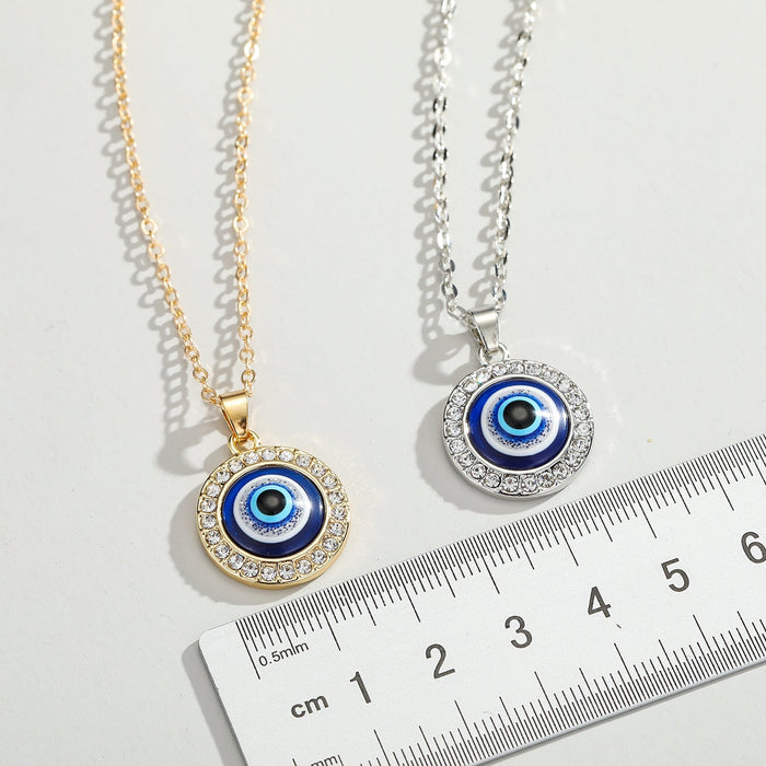 Wholesale Rhinestone Alloy Devil's Eye Necklace MOQ≥6 JDC-NE-Juej003 Necklaces 觉际 Wholesale Jewelry JoyasDeChina Joyas De China
