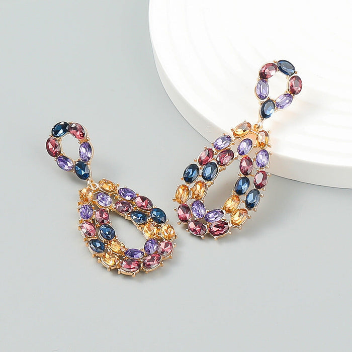 Wholesale Rhinestone Alloy Earrings JDC-ES-JL945 Earrings 氿乐 Wholesale Jewelry JoyasDeChina Joyas De China