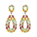 Wholesale Rhinestone Alloy Earrings JDC-ES-JL945 Earrings 氿乐 yellow Wholesale Jewelry JoyasDeChina Joyas De China