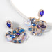 Wholesale Rhinestone alloy Fashion Earrings JDC-ES-JL814 Earrings 氿乐 blue Wholesale Jewelry JoyasDeChina Joyas De China