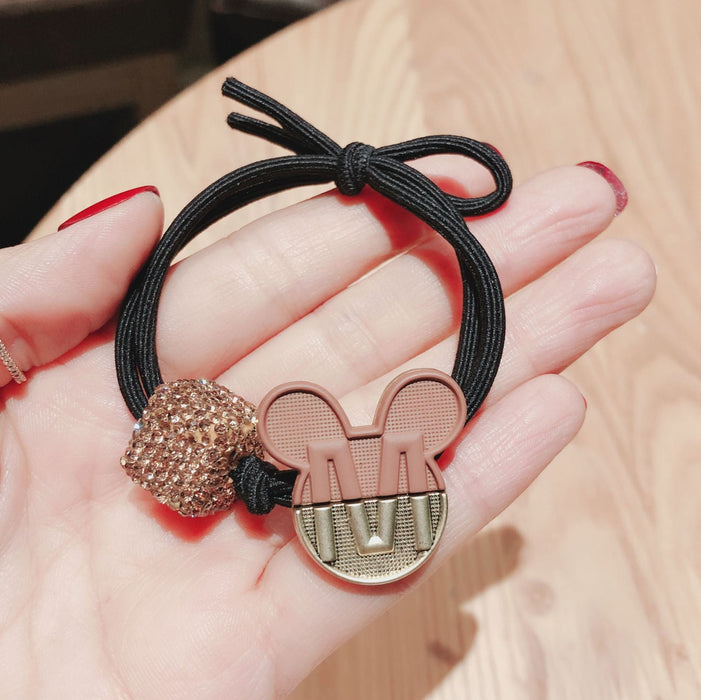 Wholesale Rhinestone Alloy Rubber Band Hair Scrunchies(F) JDC-HS-GSXP010 Hair Scrunchies 宏鑫 mq brown Wholesale Jewelry JoyasDeChina Joyas De China