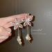 Wholesale rhinestone bell flower alloy earrings JDC-ES-BY008 Earrings JoyasDeChina Wholesale Jewelry JoyasDeChina Joyas De China