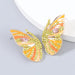 Wholesale rhinestone butterfly alloy earrings JDC-ES-JL105 Earrings JoyasDeChina yellow Wholesale Jewelry JoyasDeChina Joyas De China