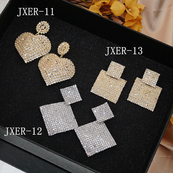 Wholesale Rhinestone Copper Steel Needle Earrings JDC-ES-JX019 Earrings 锦希 Wholesale Jewelry JoyasDeChina Joyas De China