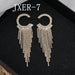 Wholesale Rhinestone Copper Steel Needle Tassel Earrings JDC-ES-JX016 Earrings 锦希 JXER-7 Wholesale Jewelry JoyasDeChina Joyas De China