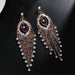 Wholesale Rhinestone crystal earrings JDC-ES-ZHONGW002 Earrings 众薇 Goldr + Colored Diamonds Wholesale Jewelry JoyasDeChina Joyas De China