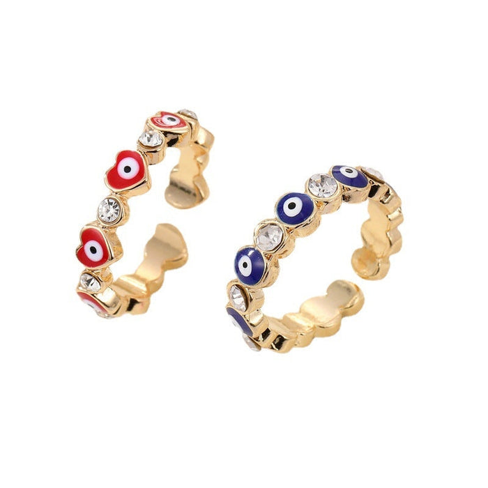 Wholesale Rhinestone Devil's Eye Zircon Alloy Ring MOQ≥6 JDC-RS-Juej001 Rings 觉际 Wholesale Jewelry JoyasDeChina Joyas De China