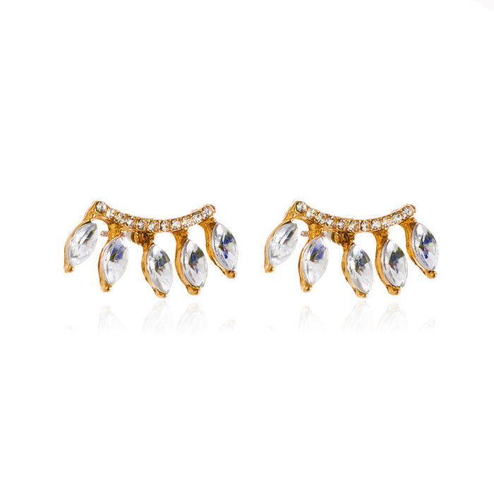 Wholesale rhinestone eyelash earrings JDC-ES-D542 Earrings JoyasDeChina gold Wholesale Jewelry JoyasDeChina Joyas De China