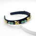 Wholesale rhinestone flannel headband JDC-HD-Yul012 Headband 雨灵 green Wholesale Jewelry JoyasDeChina Joyas De China