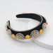 Wholesale rhinestone flannel headband JDC-HD-Yul052 Headband 雨灵 gold Wholesale Jewelry JoyasDeChina Joyas De China