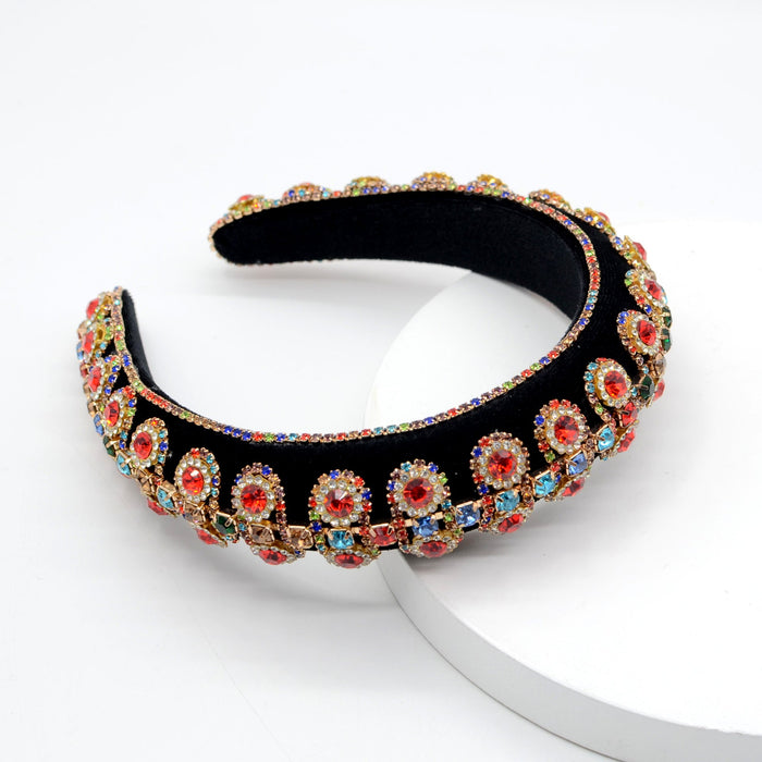 Wholesale rhinestone flannel headband JDC-HD-Yul072 Headband 雨灵 color Wholesale Jewelry JoyasDeChina Joyas De China