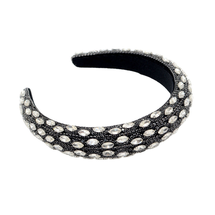 Wholesale rhinestone flannel sponge headband JDC-HD-Yul080 Headband 雨灵 Wholesale Jewelry JoyasDeChina Joyas De China
