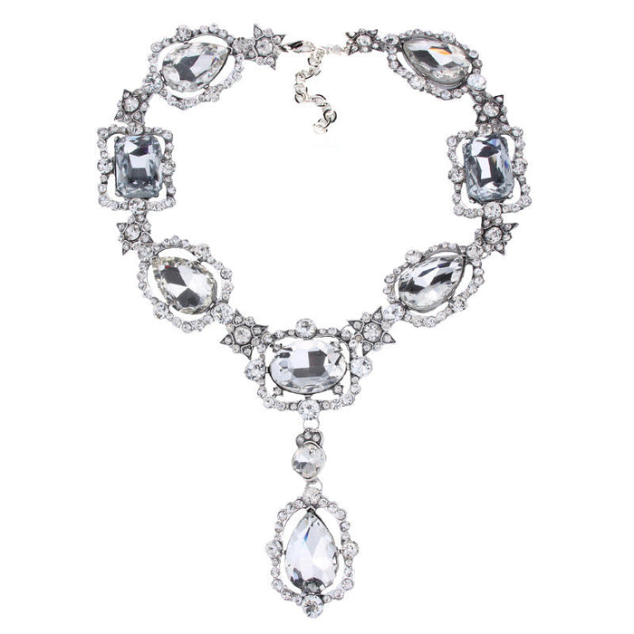 Wholesale rhinestone gem necklace JDC-NE-JQ159 NECKLACE 佳琪 Wholesale Jewelry JoyasDeChina Joyas De China