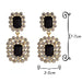 Wholesale Rhinestone Geometric Earrings JDC-ES-SK017 Earrings 深刻 gold black Wholesale Jewelry JoyasDeChina Joyas De China