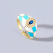 Wholesale Rhinestone geometric ring JDC-RS-JL120 Rings JoyasDeChina Blue and white Wholesale Jewelry JoyasDeChina Joyas De China