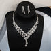 Wholesale Rhinestone Imitation Pearl Necklace Earring Set JDC-NE-JX006 Necklaces 锦希 JXTL21026 white set Wholesale Jewelry JoyasDeChina Joyas De China