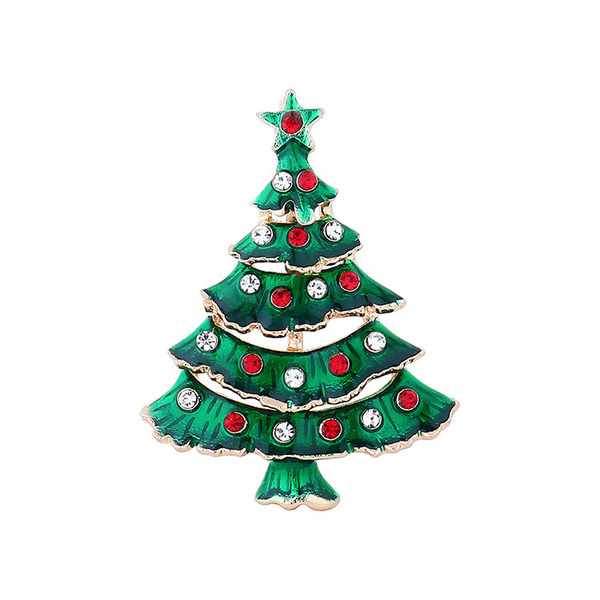Wholesale Rhinestone inlaid Christmas fir Brooch JDC-BC-QZ003 Brooches JoyasDeChina Wholesale Jewelry JoyasDeChina Joyas De China