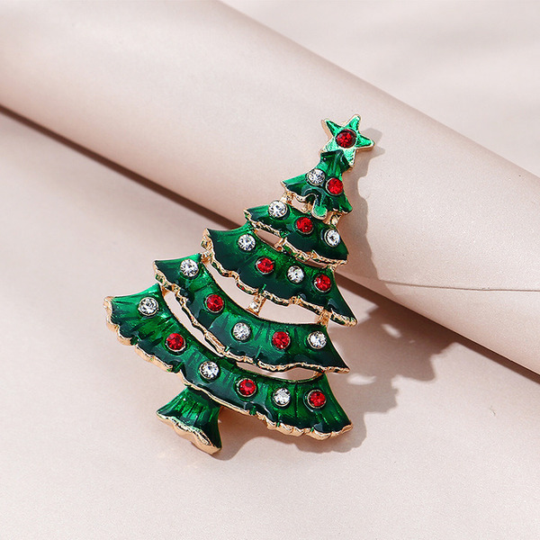Wholesale Rhinestone inlaid Christmas fir Brooch JDC-BC-QZ003 Brooches JoyasDeChina Wholesale Jewelry JoyasDeChina Joyas De China