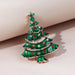 Wholesale Rhinestone inlaid Christmas fir Brooch JDC-BC-QZ003 Brooches JoyasDeChina Green Wholesale Jewelry JoyasDeChina Joyas De China