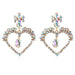 Wholesale Rhinestone love alloy earrings JDC-ES-TC141 Earrings JoyasDeChina 12260-1 AB color Wholesale Jewelry JoyasDeChina Joyas De China