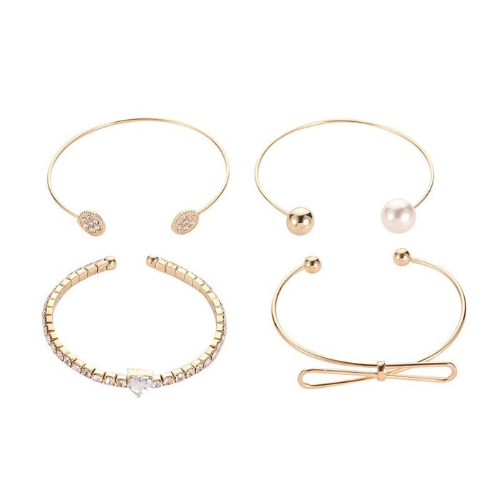 Wholesale Rhinestone Love Bow Alloy Bracelet JDC-BT-A031 Bracelet 妙雅 Wholesale Jewelry JoyasDeChina Joyas De China