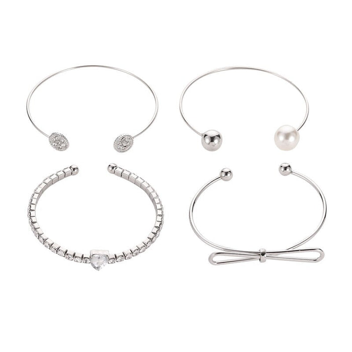 Wholesale Rhinestone Love Bow Alloy Bracelet JDC-BT-A031 Bracelet 妙雅 Wholesale Jewelry JoyasDeChina Joyas De China