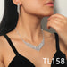 Wholesale Rhinestone Necklace and Earring Set JDC-NE-JX013 Necklaces 锦希 TL158 Electroplated silver Wholesale Jewelry JoyasDeChina Joyas De China