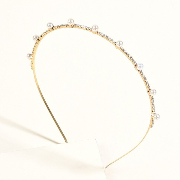 Wholesale Rhinestone pearl inlaid hair hoop JDC-HD-GSML018 Headband JoyasDeChina Wholesale Jewelry JoyasDeChina Joyas De China