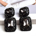 Wholesale Rhinestone Plating Alloy Earrings JDC-ES-SK033 Earrings 深刻 black Wholesale Jewelry JoyasDeChina Joyas De China