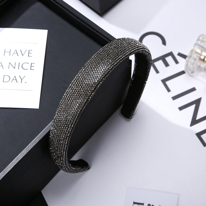 Wholesale Rhinestone simple wide edge anti-skid Headband JDC-HD-YingT001 headband 迎泰 Wholesale Jewelry JoyasDeChina Joyas De China